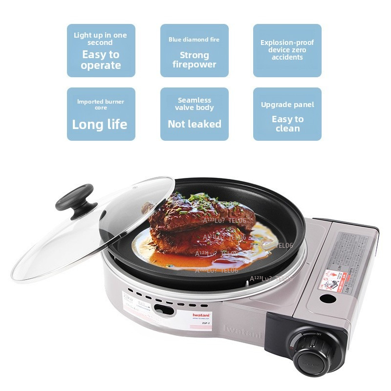Camping Cooking Stove - ポータブル防風ガスストーブ ブタンバーナー ZGP-2 アウトドアキャンプ 家庭料理用