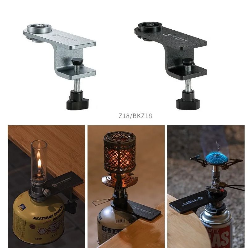 Camping Cooking Drawer - キャンプデスクトップクリップ延長アクセサリーフラットガスタンクランプストーブヘッド加熱ストーブテーブル固定クリップキャンプムーン Z18