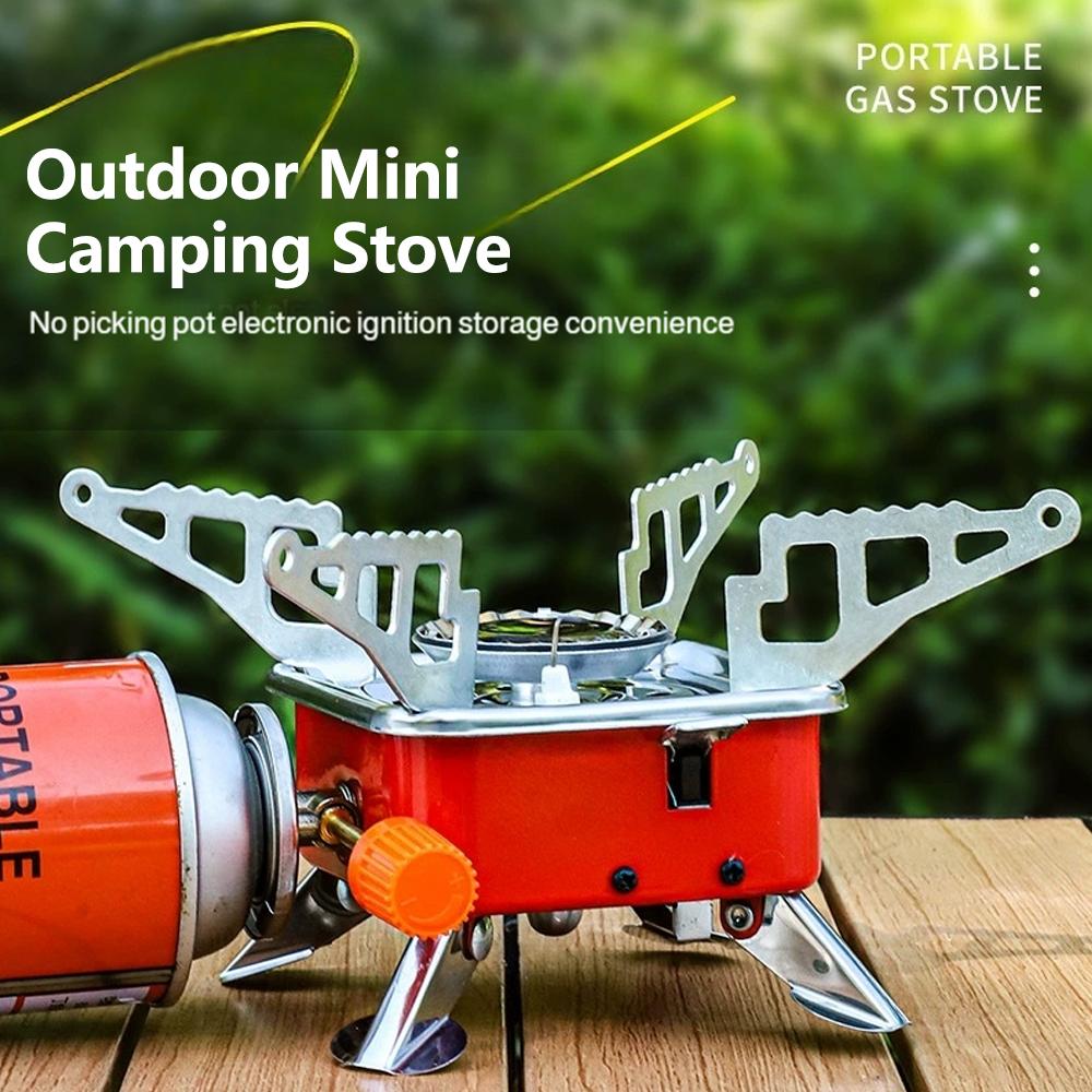 ポータブル折りたたみ式防風キャンプガスストーブビッグパワーバ - Camping Cooking Heater のレビューと価格