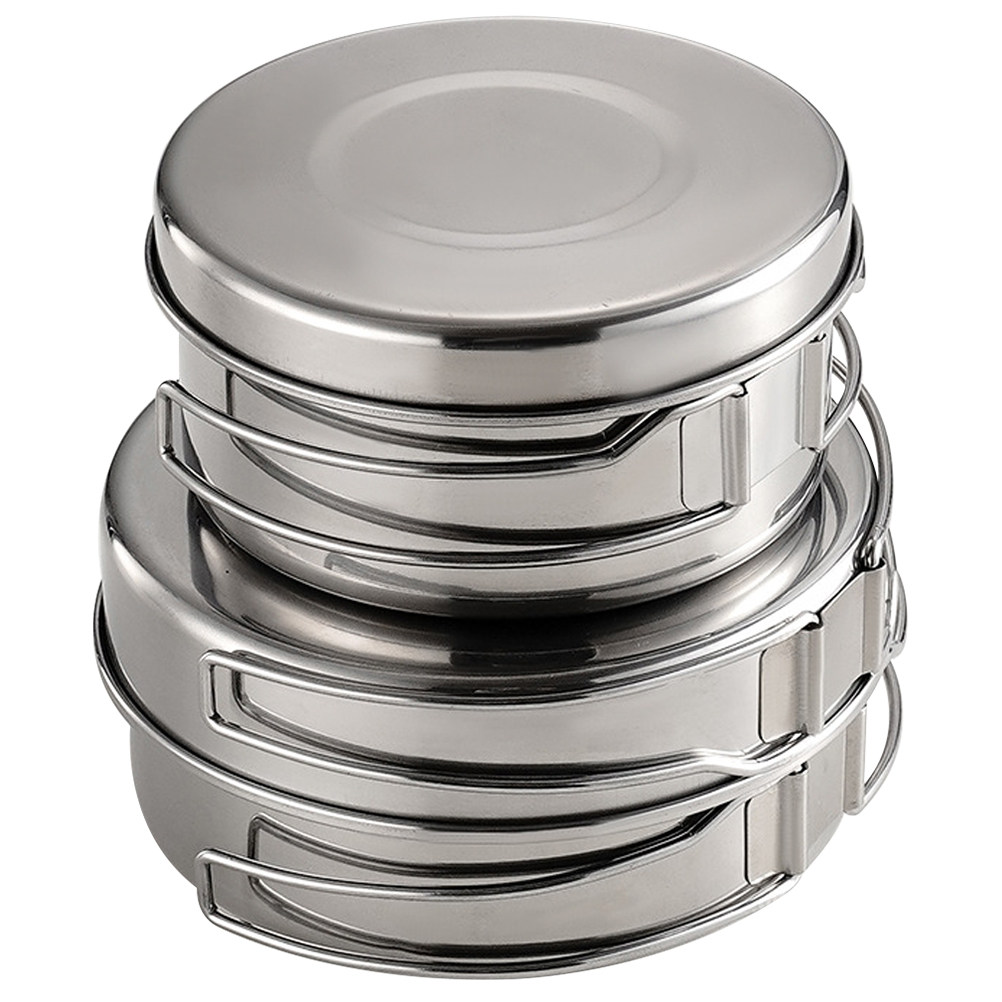 ステンレス製キャンプ用調理器具セット1セット、ポータブル軽量 - Camping Cooking Kit のレビューと価格