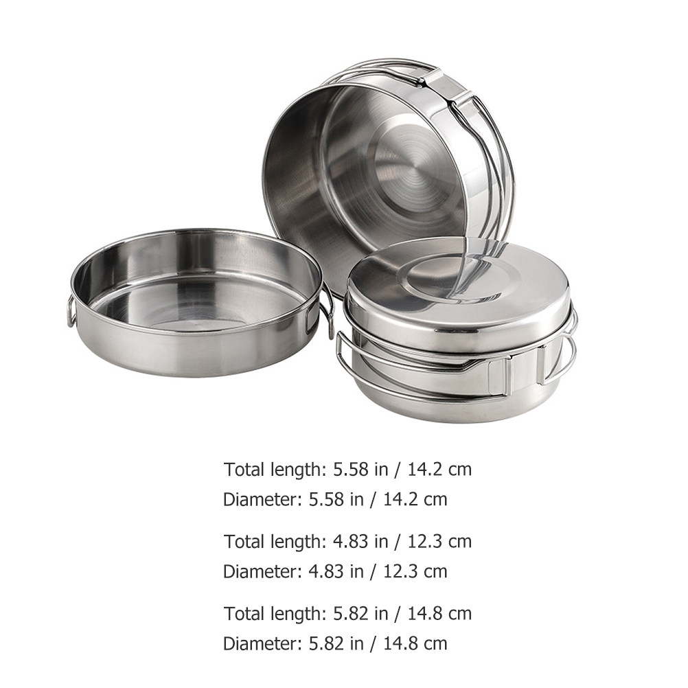ステンレス製キャンプ用調理器具セット1セット、ポータブル軽量 - Camping Cooking Kit のレビューと価格
