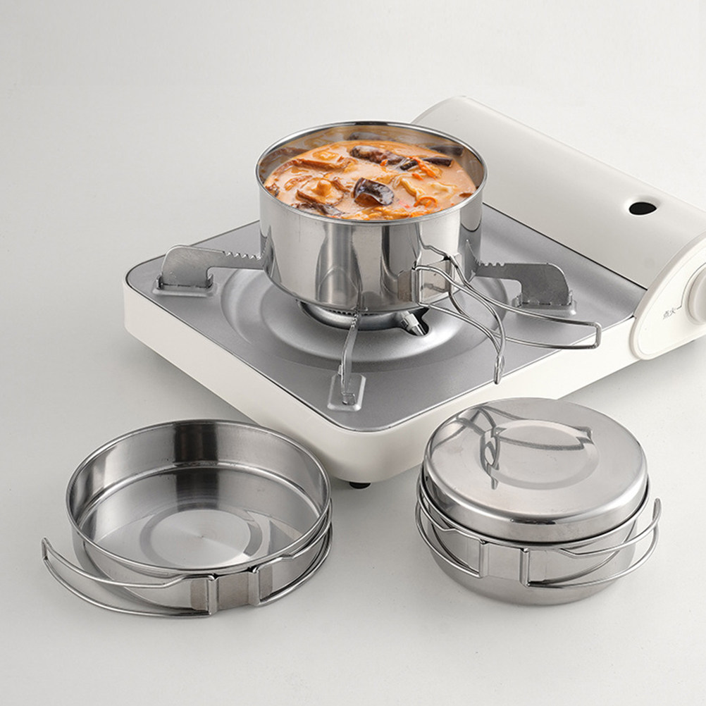 ステンレス製キャンプ用調理器具セット1セット、ポータブル軽量 - Camping Cooking Kit のレビューと価格