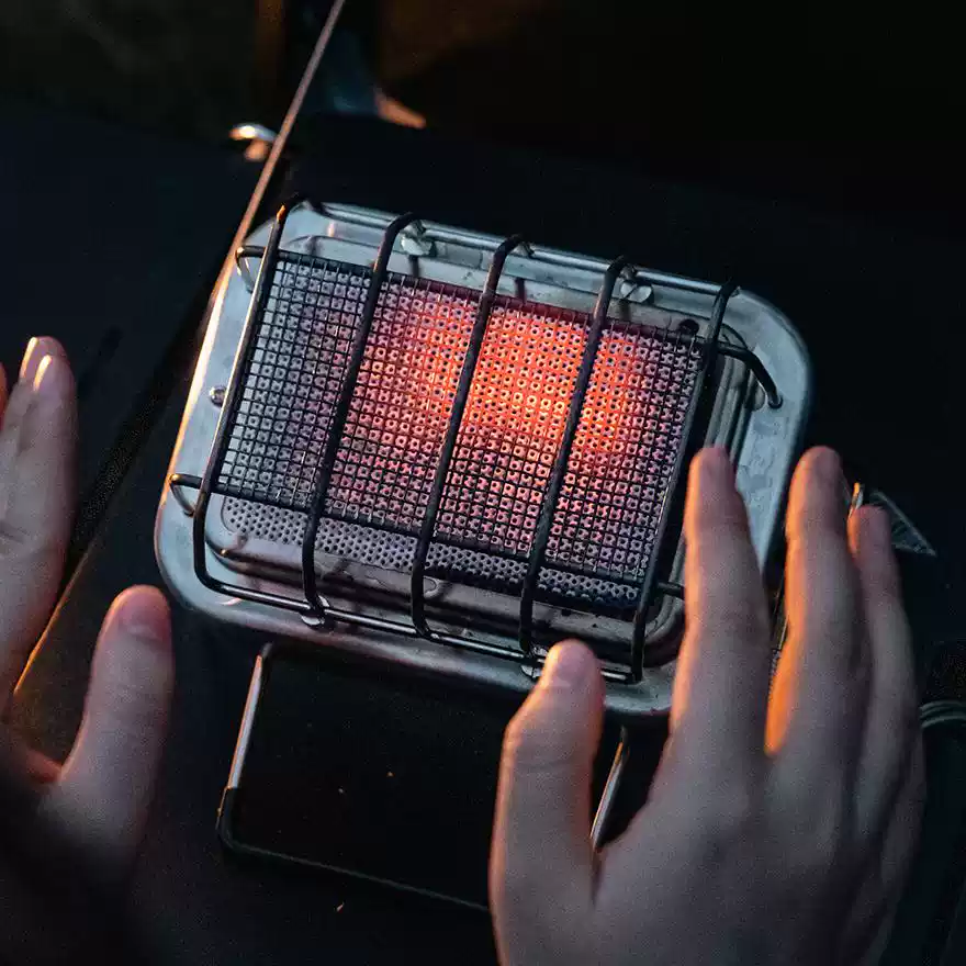 ポータブル2in1キャンプ用ヒーター＆ストーブ、アウトドアガ - Camping Cooking Heater のレビューと価格