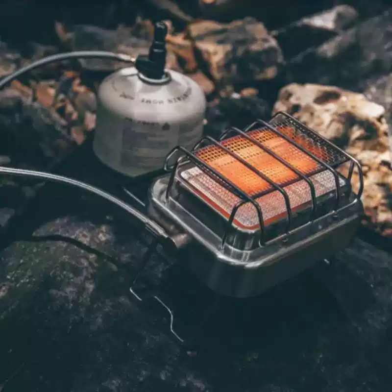 ポータブル2in1キャンプ用ヒーター＆ストーブ、アウトドアガ - Camping Cooking Heater のレビューと価格