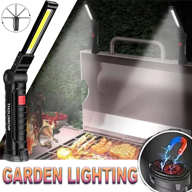 ポータブル LED 懐中電灯 磁気フック付き 屋外修理作業灯 - Camping Cooking Portable のレビューと価格