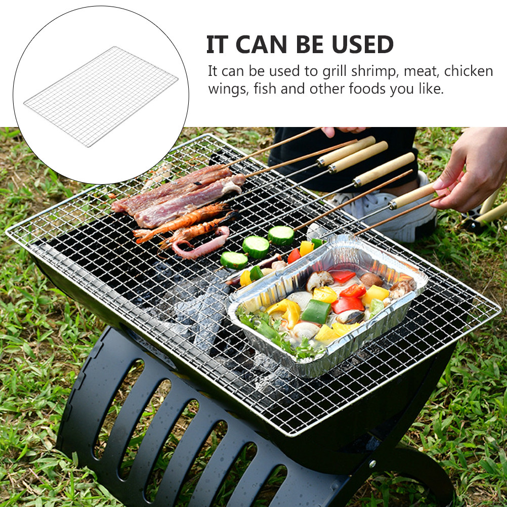 2個セット ステンレス製 バーベキューワイヤーメッシュセット - Camping Cooking Set Non Stick のレビューと価格