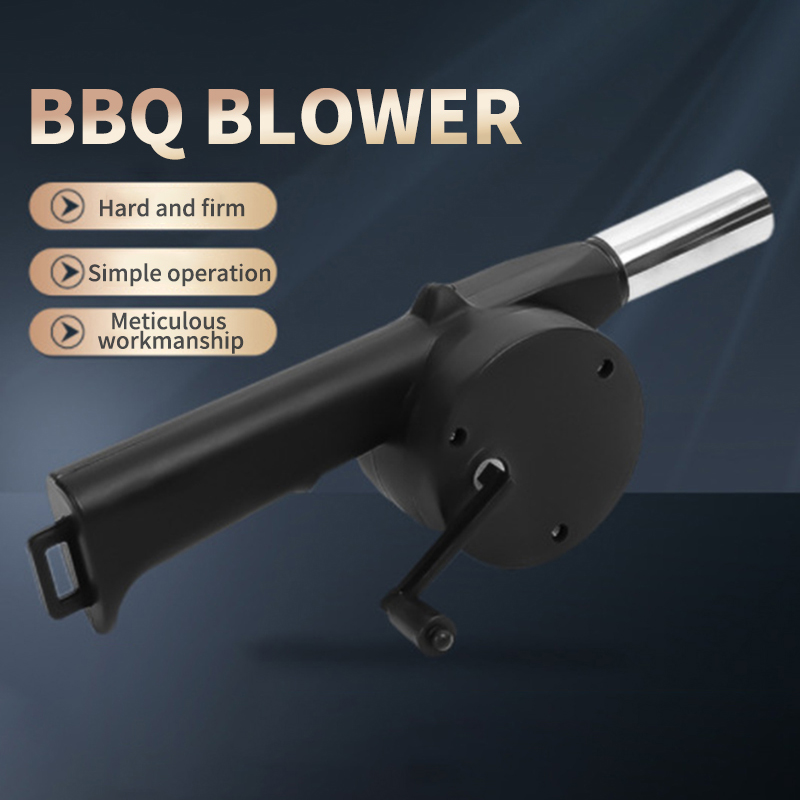 BBQファン送風機、速燃スターター、ポータブル手動クランク、 - Camping Cooking Portable のレビューと価格