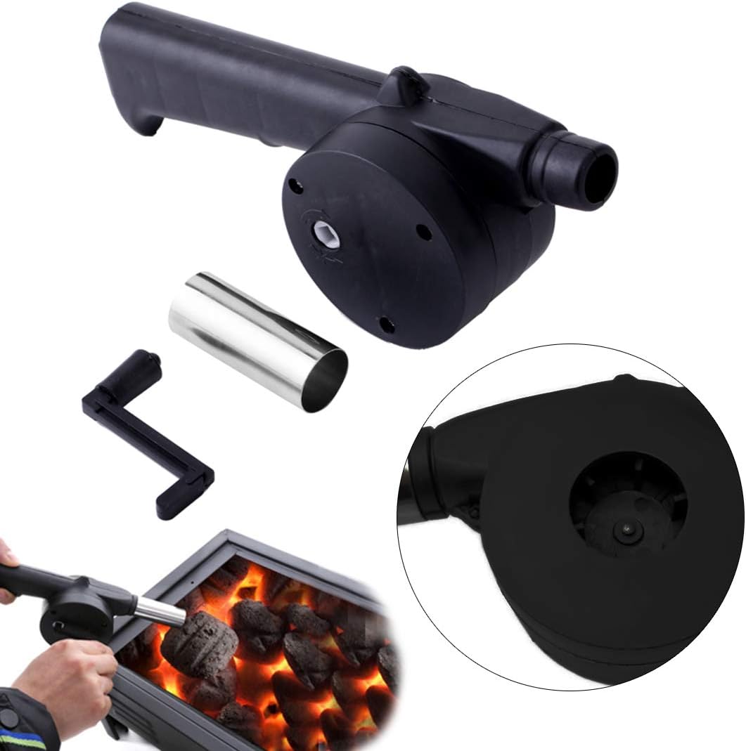 BBQファン送風機、速燃スターター、ポータブル手動クランク、 - Camping Cooking Portable のレビューと価格