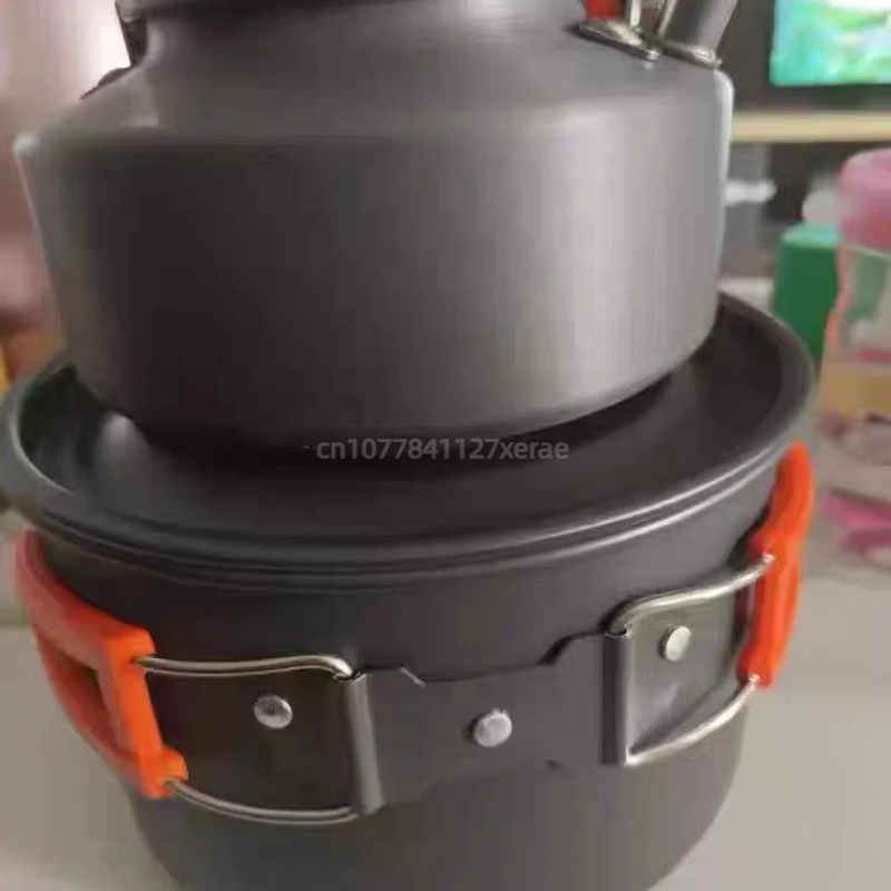 多人数キャンプ用調理器具セット キャンプ用調理器具 旅行用食 - Camping Cooking Set Non Stick のレビューと価格