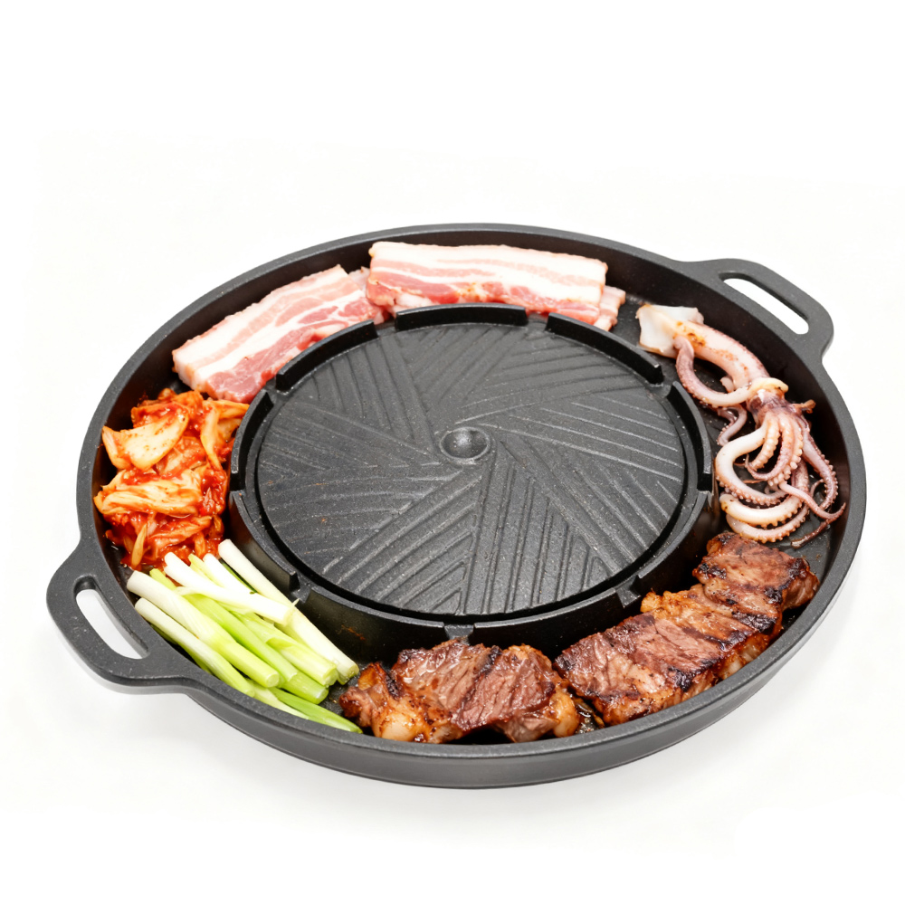 KOSUN 韓国式BBQグリルパン 2 in 1 丸型バーベ - Camping Cooking Portable のレビューと価格