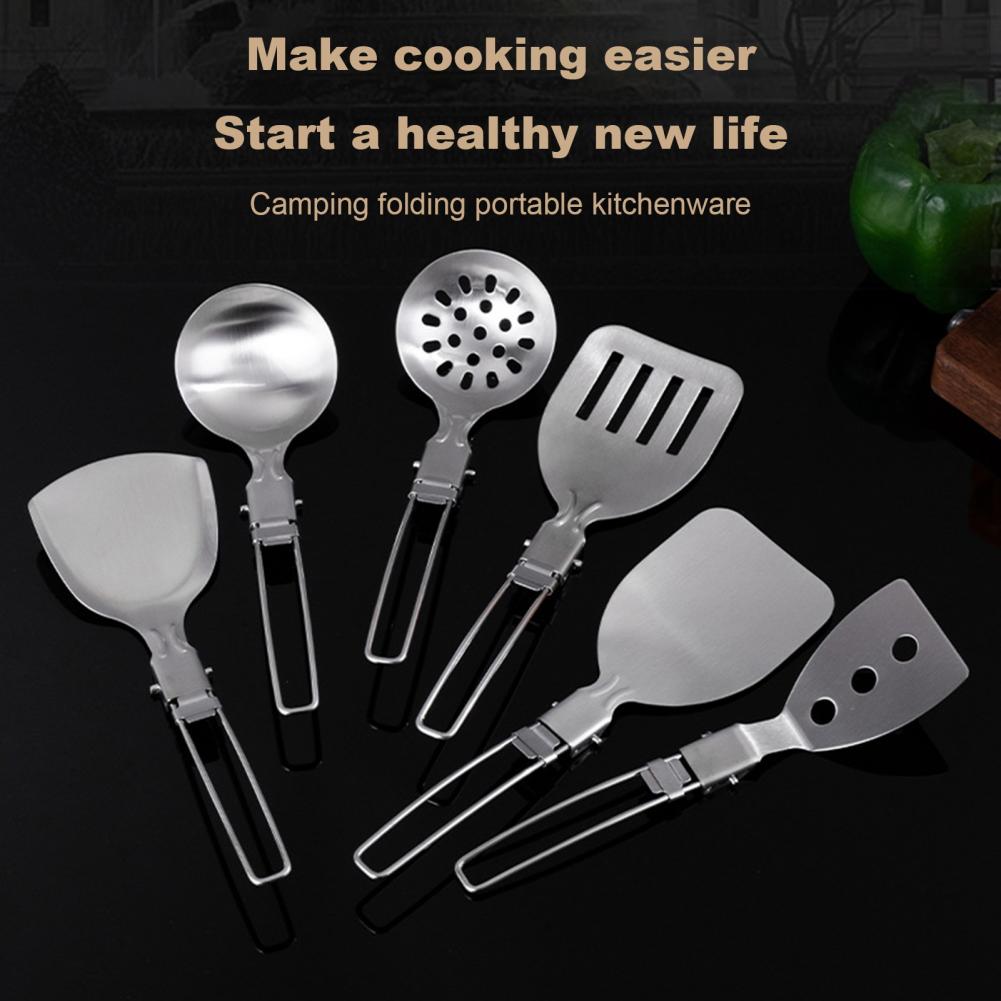 ステンレス製キャンプ用スパチュラ ステンレス製キャンプ用調理 - Camping Cooking Set Non Stick のレビューと価格