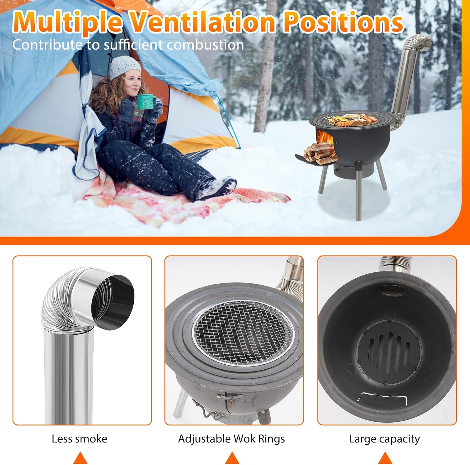ポータブル薪焚きロケットストーブ キャンプやハイキング用 - - Camping Cooking Stove のレビューと価格
