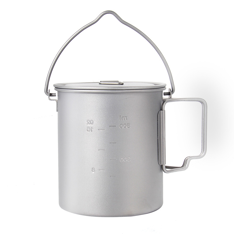 吊り下げハンドル付きチタン調理鍋,ポータブル,キャンプ,ピク - Camping Cooking Stove のレビューと価格