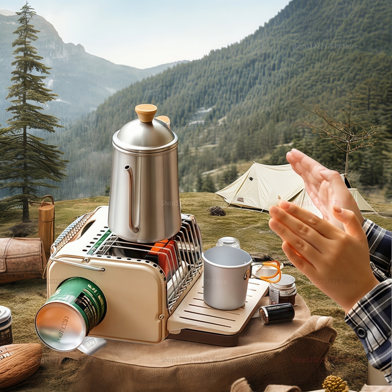 1200Wキャンプ用ガスストーブ ポータブルミニヒーター ア - Camping Cooking Heater のレビューと価格