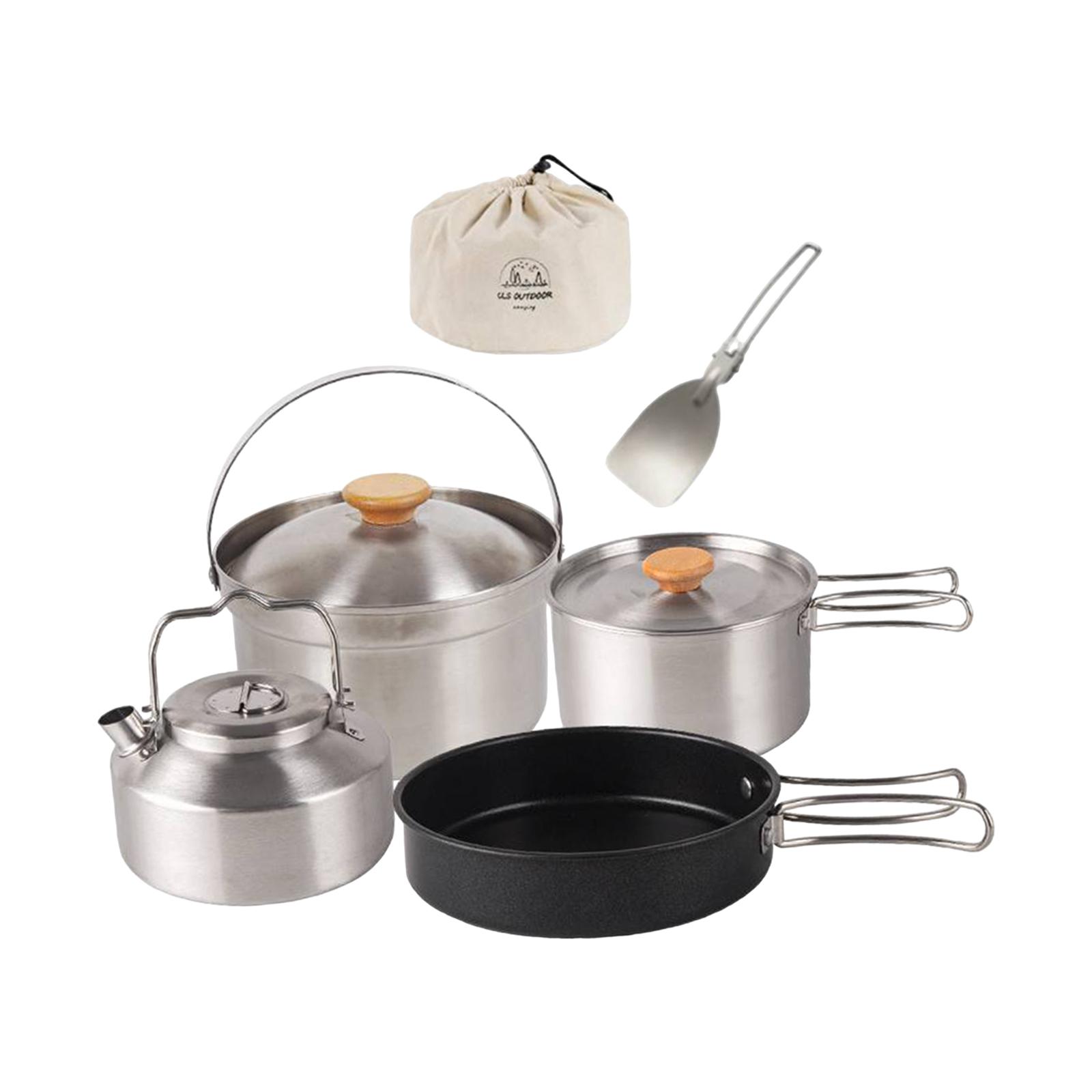 キャンプ用調理器具 キャンプ用クッキングセット ノンスティッ - Camping Cooking Set Non Stick のレビューと価格