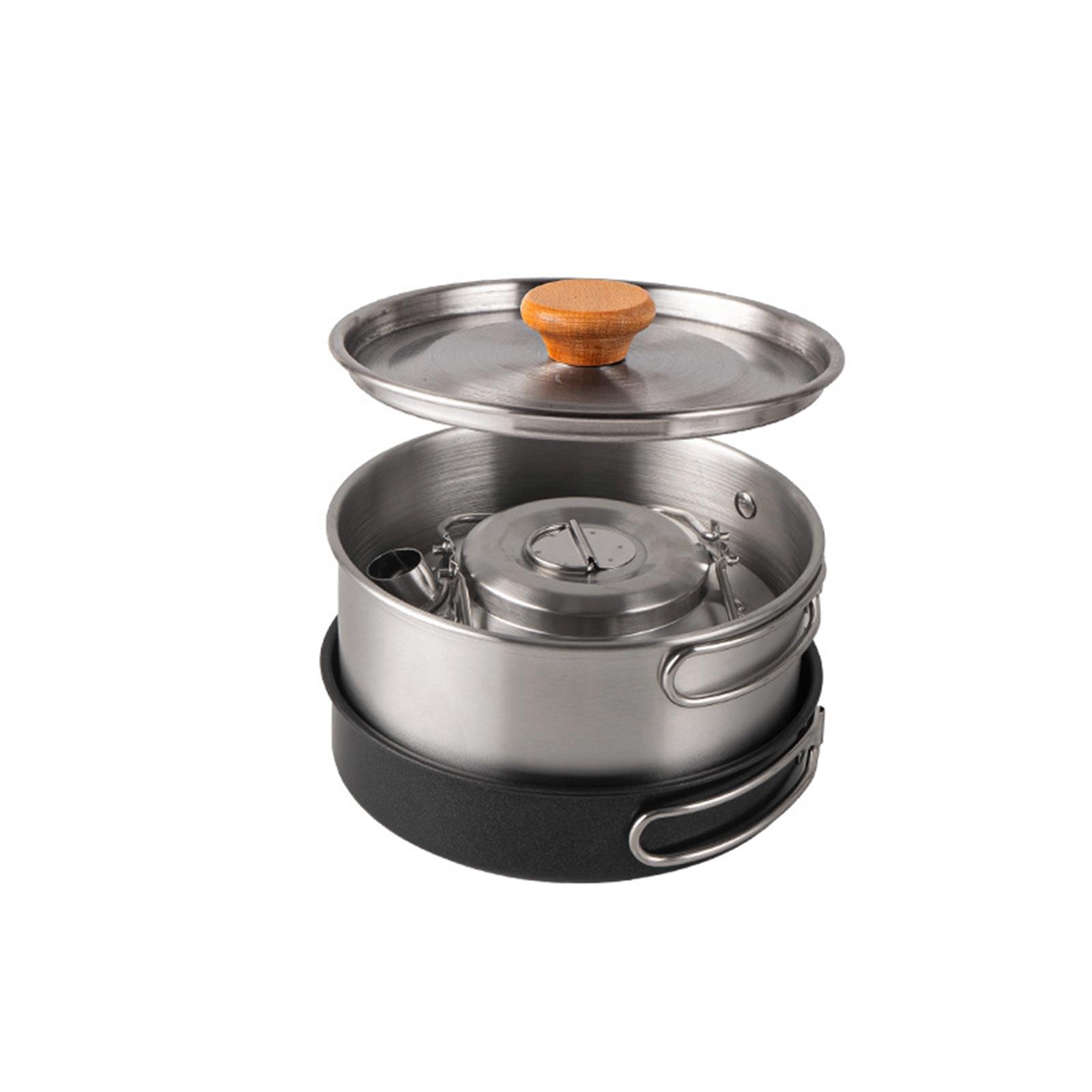 キャンプ用調理器具 キャンプ用クッキングセット ノンスティッ - Camping Cooking Set Non Stick のレビューと価格