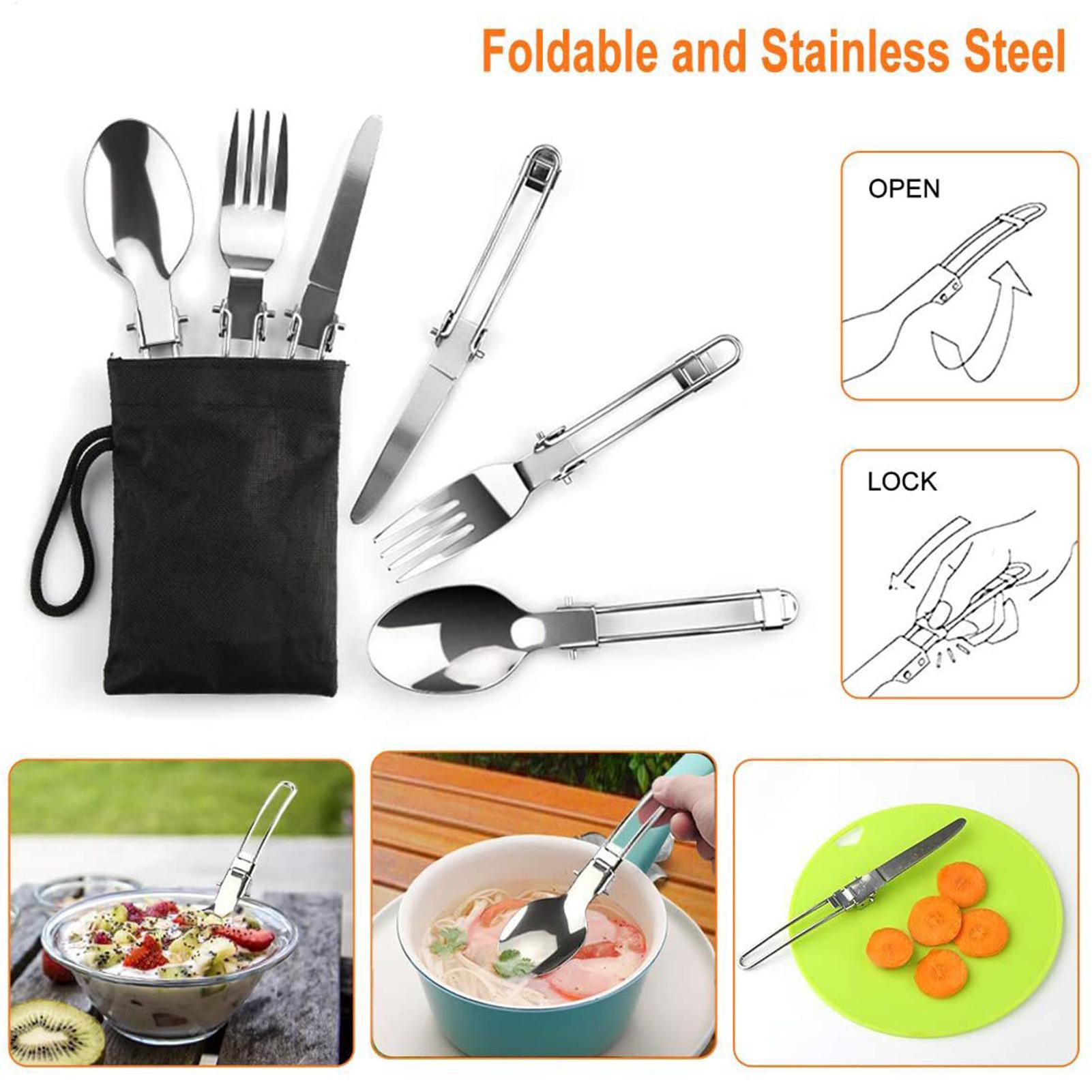 バックパッキングクッキングセットキャンプパン折りたたみポータ - Camping Cooking Set Non Stick のレビューと価格