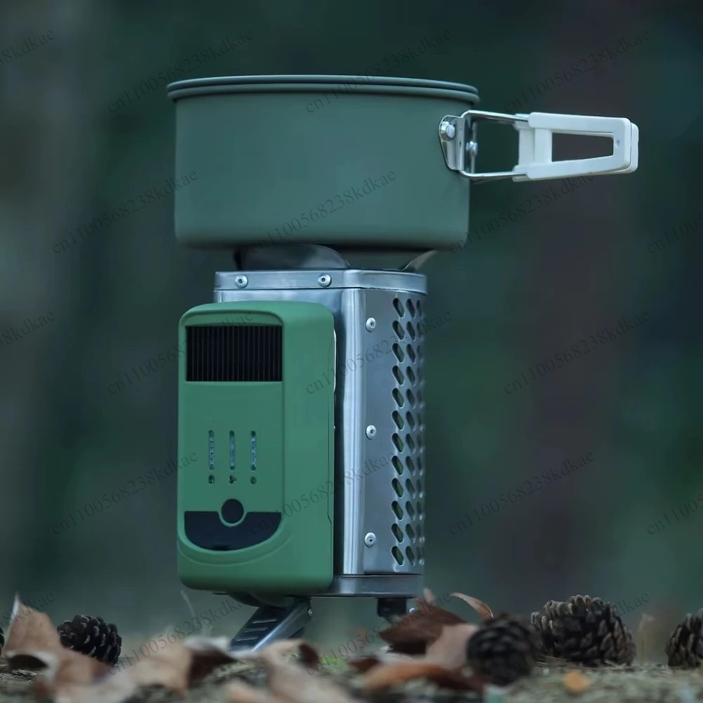 無煙ポータブル木製キャンプストーブUSB発電屋外暖房調理炉ハ - Camping Cooking Stove のレビューと価格