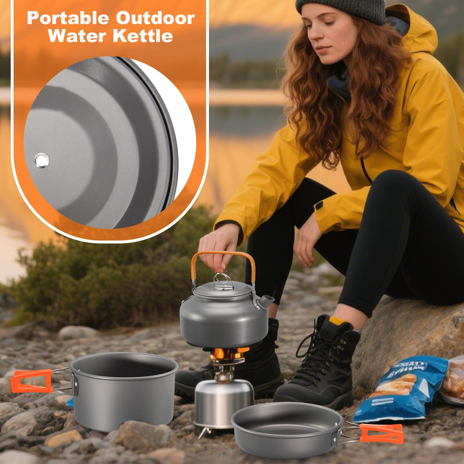 キャンプ調理器具 キャンプクックポットセット ノンスティック - Camping Cooking Set Non Stick のレビューと価格